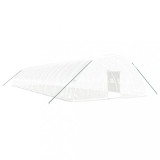 Cumpara ieftin Sera cu cadru din otel, alb, 120 m&sup2;, 20x6x2,85 m