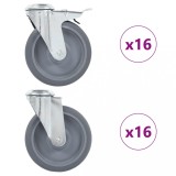 vidaXL Roți pivotante cu gaură pentru șurub, 32 buc., 125 mm 277900