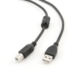 CABLU USB GEMBIRD pt. imprimanta, USB 2.0 (T) la USB 2.0 Type-B (T), 4.5m, premium, conectori auriti, black, &amp;quot;CCF-USB2-AMBM-15&amp;quot; (timbru verd