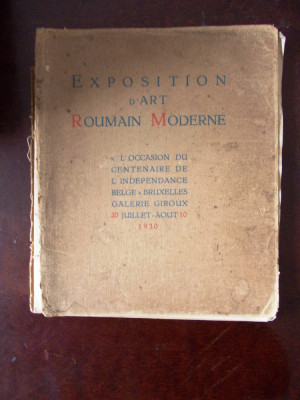 EXPOSITION D&amp;#039;ART ROUMAIN MODERNE- 1930, r4b foto