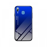 Husa Samsung Galaxy A30 Lemontti Glass Case Black Blue
