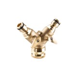 Conector 2 cai din alama cu filet interior 3/4" x 1/2" Top Garden