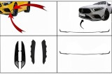 Kit flapsuri si lip bara fata Mercedes A-Class W177 V177 A35 negru lucios