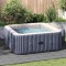 vidaXL Coperta patrata pentru piscina Gri deschis Poliester 274 x 274 cm