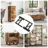 vidaXL Mecanism de ridicare pentru pat 2 pcs Negru 34 x 9.5 x 4 mm 864846