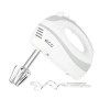 Mixer de mana ECG RS 200, 200W, 5 viteze + Turbo, Alb/Gri, 2 palete, 2 carlige