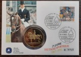 GERMANIA - FDC SI MEDALIE - 25 JAHRE SPORTHILFE - JOSEF NECKERMANN, STARE UNC