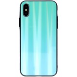 Husa TPU OEM Aurora cu spate din sticla pentru Samsung Galaxy A30s / Samsung Galaxy A50 A505 / Samsung Galaxy A50s, Turcoaz