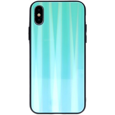 Husa TPU OEM Aurora cu spate din sticla pentru Samsung Galaxy A30s / Samsung Galaxy A50 A505 / Samsung Galaxy A50s, Turcoaz foto