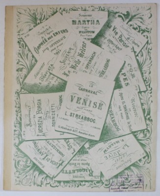 SOUVENIR DE MARTHA par L. STREABBOG , PARTITURA , CCA . 1900 foto