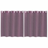 Cumpara ieftin Perdele Voile cu Oelii 2 buc Violet 140x140 cm
