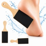 R&acirc;șniță cosmetică pentru picioare puternică, dublă față, din lemn, mare