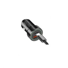 Incarcator auto XO 20w fast charger power port USB+PD negru