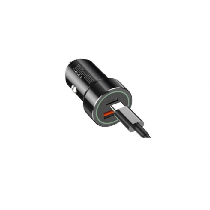 Incarcator auto XO 20w fast charger power port USB+PD negru