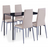 vidaXL Set mobilier de bucătărie, 5 piese, cappuccino 281701