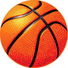 Covor Kolibri Rotund Basketball 11189 - 67x67, Portocaliu foto