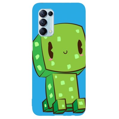 Husa compatibila cu Oppo A53 model Cute Creeper, Silicon, TPU, Viceversa foto