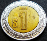 Cumpara ieftin Moneda exotica- bimetal 1 NUEVO PESO - MEXIC, anul 2008 *cod 436, America Centrala si de Sud