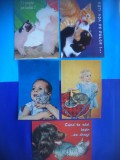 HOPCT LOT NR 1053 CAINI SI...PISICI --5 CARTI POSTALE-CIRCULATE, Circulata, Printata