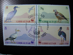 GIBRALTAR BLOC PASARI STAMP. PRIMA ZI foto