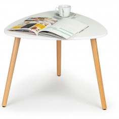 Masuta de cafea moderna pentru living, model Scandinav, din MDF, dimensiune 64x47.5cm, alb