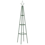 vidaXL Suporturi plante grădină 2 buc. verde &icirc;nchis 35x35x195 cm fier