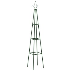Suporturi plante grădină 2 buc. verde &icirc;nchis 35x35x195 cm fier