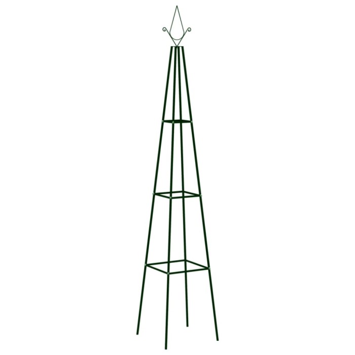 vidaXL Suporturi plante grădină 2 buc. verde &icirc;nchis 35x35x195 cm fier