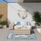 vidaXL Covor de exterior, acvamarin/alb, 80x150 cm, design reversibil 364785