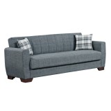 Canapea extensibila 3 locuri Barato, cu lada, gri, 213 x 72 x 80 cm, 1C