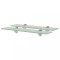 Gossi rafturi suspendate, 2 buc., 50 x 10 cm, sticla, 8 mm