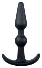 Silicone Butt Plug - Plug anal negru in forma de ancora foto