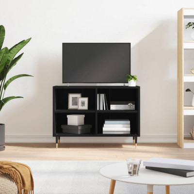 vidaXL Comodă TV, negru, 69,5x30x50 cm, lemn compozit foto