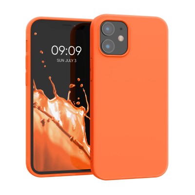 Husa pentru Apple iPhone 12 Mini, Silicon, Portocaliu, 52715.69 foto
