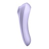 Vibrator Satisfyer Dual Pleasure Mauve, Clitoris &amp; Punct G, Silicon, Reincarcabil, Impermeabil, Control Aplicatie