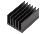 Radiator Extrudat cu Aripioare Negru 50mm x 36.8mm x 25mm