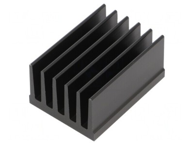 Radiator Extrudat cu Aripioare Negru 50mm x 36.8mm x 25mm foto