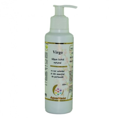 SAPUN LICHID NATURAL CU AUR COLOIDAL - VIRGO 200ml AGHORAS foto