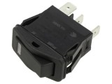 &Icirc;ntrerupător rocker IP67, SPST, OFF-ON, 16A/12V DC, negru
