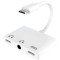Adaptor 3 in 1 de la USB Type C la Jack Mama 3,5mm, Type C, Charging Type C