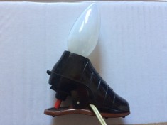 lampa de noapte veioza mica pentru carte mobila ruseseasca model gheata de fotbal vintage veche URSS anii '70-'80