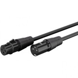 Cablu prelungitor audio XLR 3 pini T-M 5m Negru, Goobay G80039