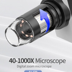 Microscop digital cu ecran LCD, stand, acumulator