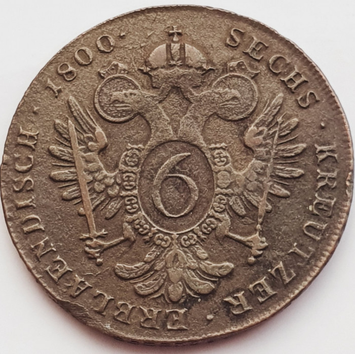 2949 Austria 6 Kreutzer 1800 Franz II - A - Vienna km 2128