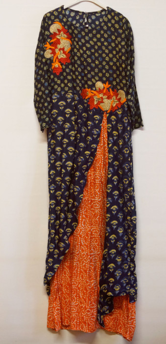 Rochie kaftan vintage maxi multicolora