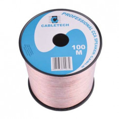 CABLU DIFUZOR CCA 2X0.50MM TRANSPARENT 100M - KAB0354