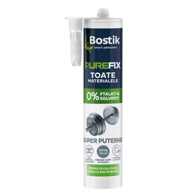 Adeziv universal pentru constructii usoare, Bostik Purefix Super Puternic, interior / exterior, alb, 290 ml foto