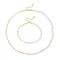 Set colier si bratara din argint placat cu aur, cu perle de cultura baroque,