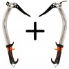 Set 2 Pioleți Alpinism Tehnic PETZL Quark Hammer/Adze, Lame ICE, Modular, 550g, Coadă Tip 2, 50cm