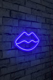Decoratiune luminoasa LED, Lips, Benzi flexibile de neon, DC 12 V, Albastru, Neon Graph